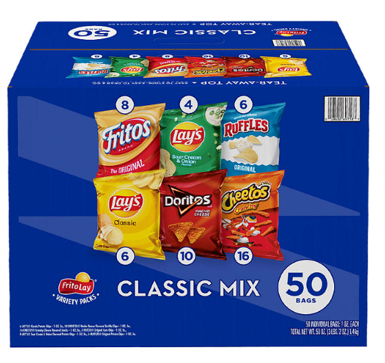 Frito-Lay Classic Mix Variety Pack (50 pk.) - NextBox Fulfilment